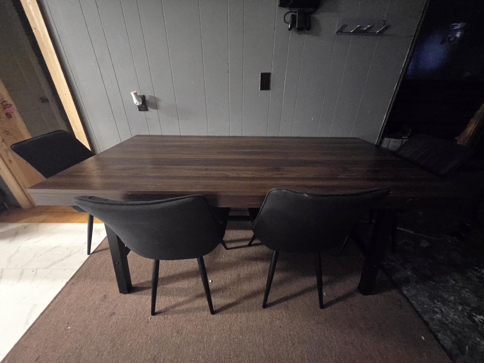 GarveeHome Industrial Dining Table for 8-10 People, 86.61