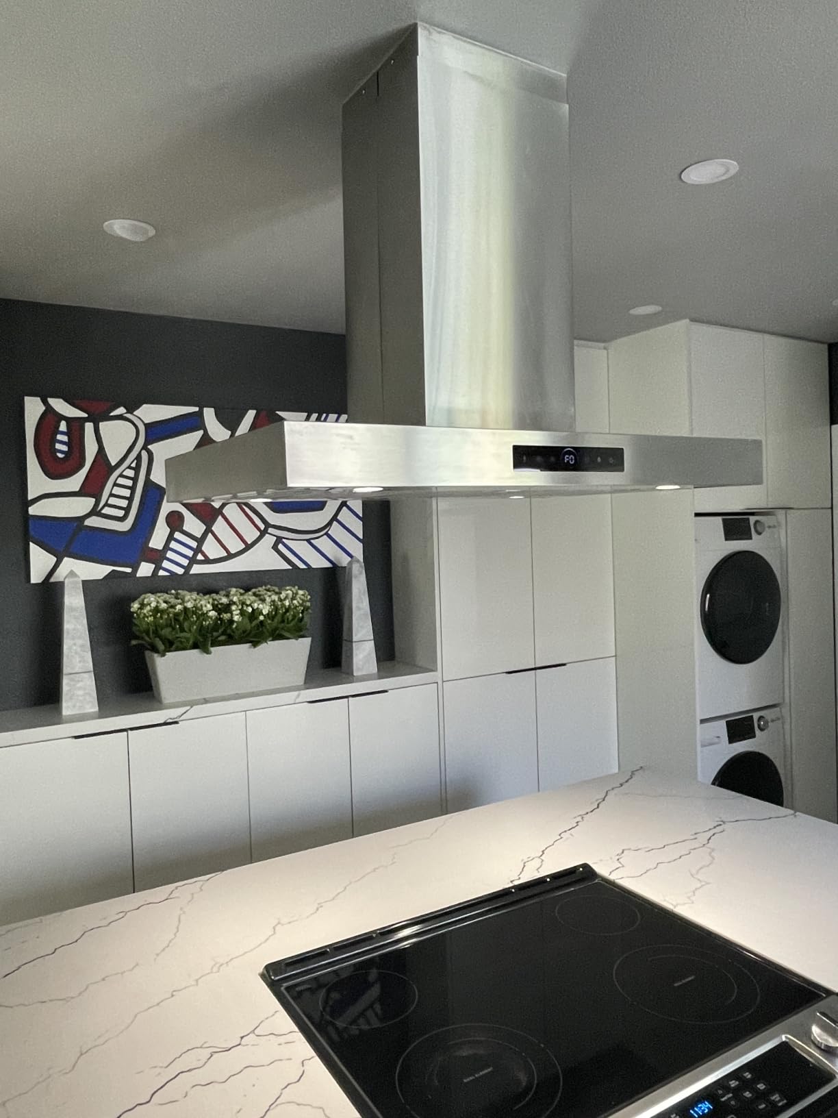 30 inch Range Hood Wall Mount, 1200 CFM Stainless Steel Stove Vent Hoods, 4-Speed Gesture Sensing & Touch Control, Ducted, 2 LED Lights, Time Setting, Dishwasher-Safe Baffle Filters customer photo 1