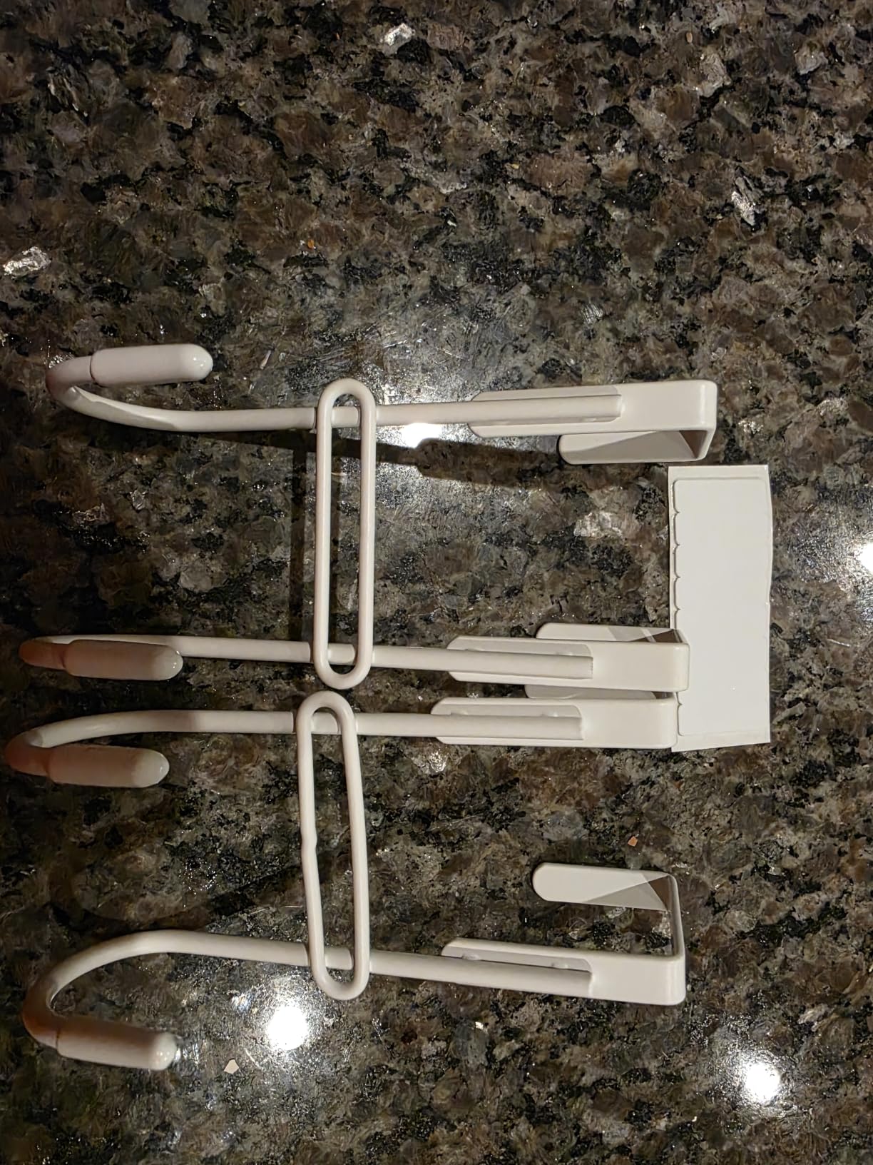 FYY Over the Door Hooks - Heavy Duty Double Hanger, 2 Pack, Fits 1.5 in Door, White customer photo 1