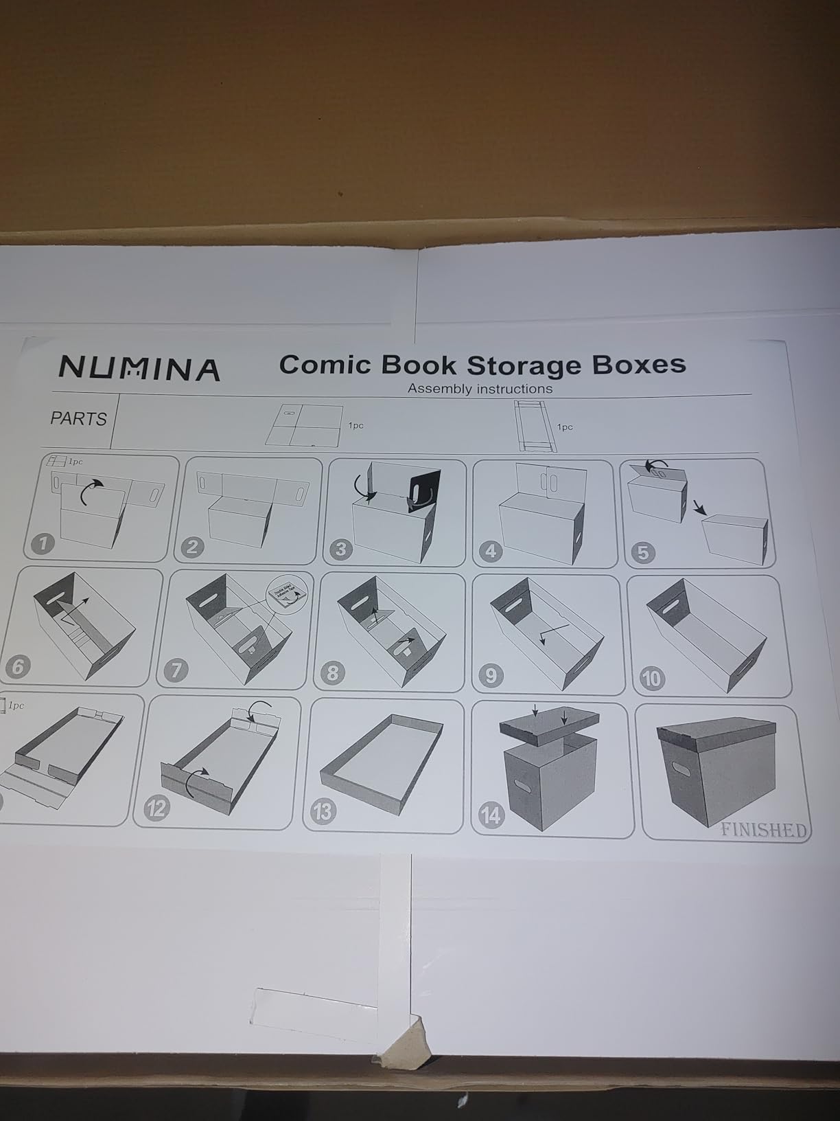 NUMINA 3 Pack Comic Book Storage Boxes Short Box Organizer for Collectors | 150-175 Comics Capacity, Reinforced Handles, Stackable Design, Heavy-Duty Cardboard, Easy Assembly, Acid-Free customer photo 1