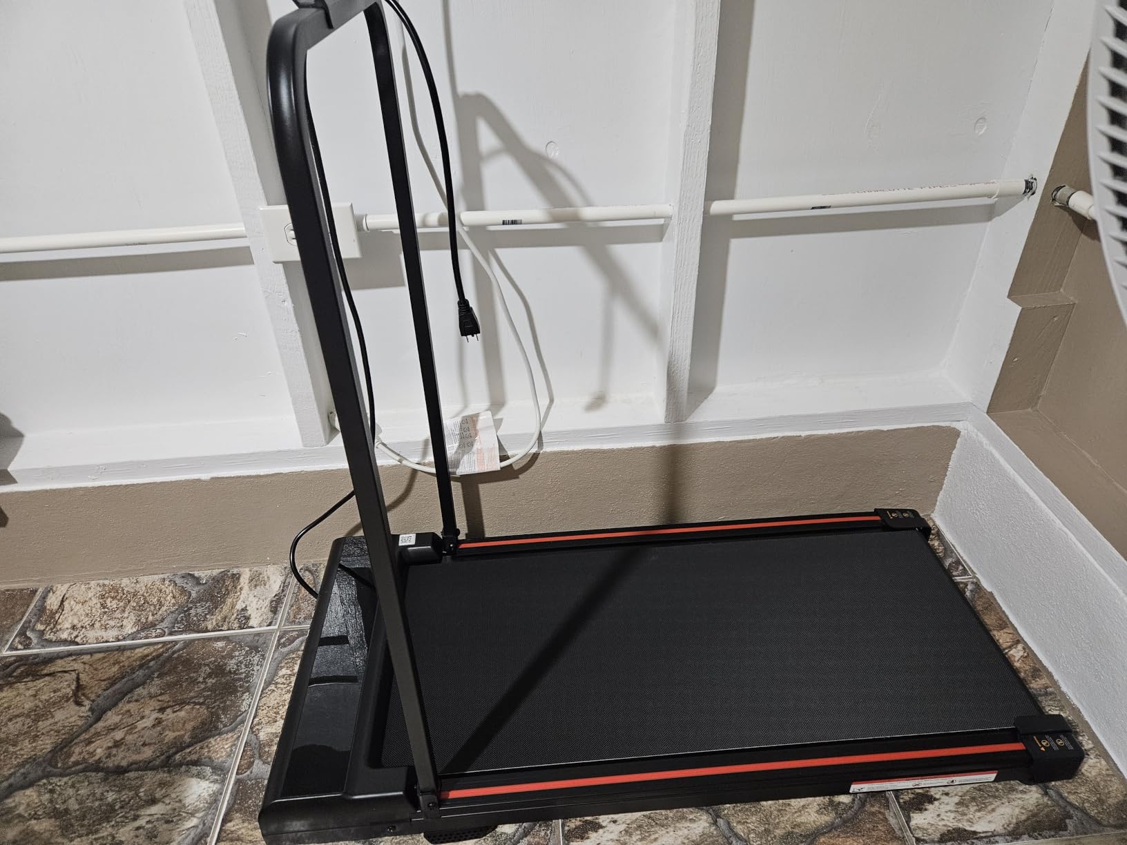 Walking Pad Treadmill for Home - Foldable Treadmills with Handle Bar Mini Portable Walk Pads Under Desk Small Spaces Compact Folding Electric Treadmills Office Walking and Running Machine Terluxra customer photo 1