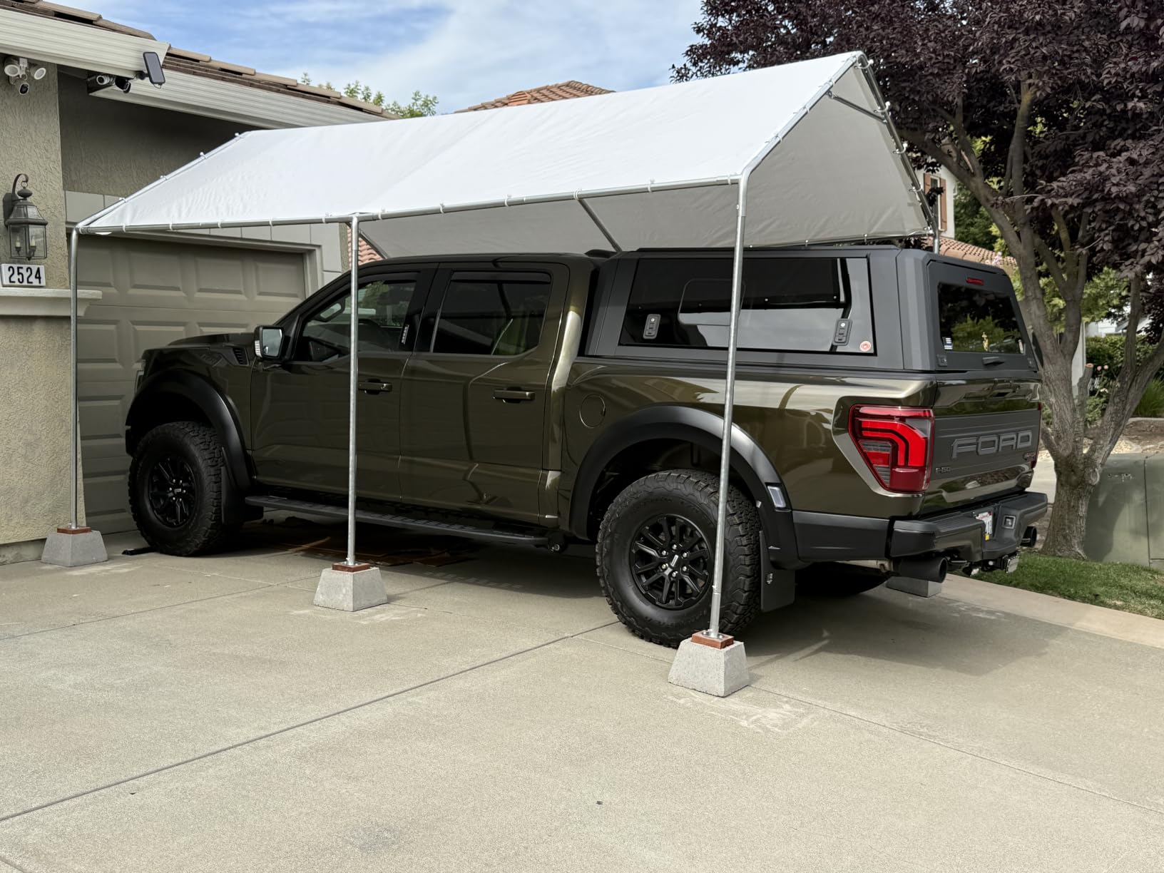 Aoxun 10x20 Carport Heavy Duty Carport Potable Car Canopy Garage, White | Adjustable Height car port for Cars, Boats, Trucks, SUV, Portable Car Tent customer photo 1