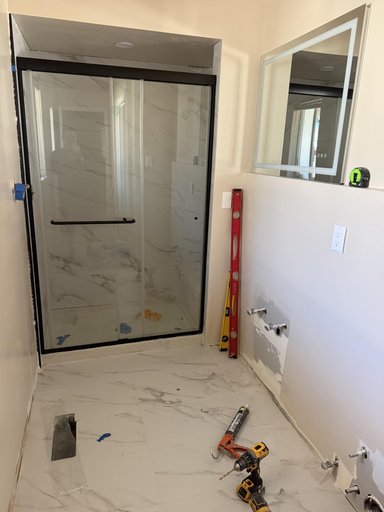 Semi-Frameless Sliding Shower Door 56-60