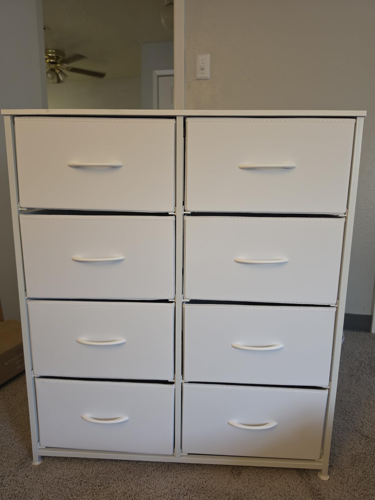 Sweetcrispy Dresser for Bedroom with 8 Drawers, Large Storage Tower | Fabric Chest of Drawers with Metal Frame Wooden Top for Closet, Living Room, Entryway, Tank customer photo 2