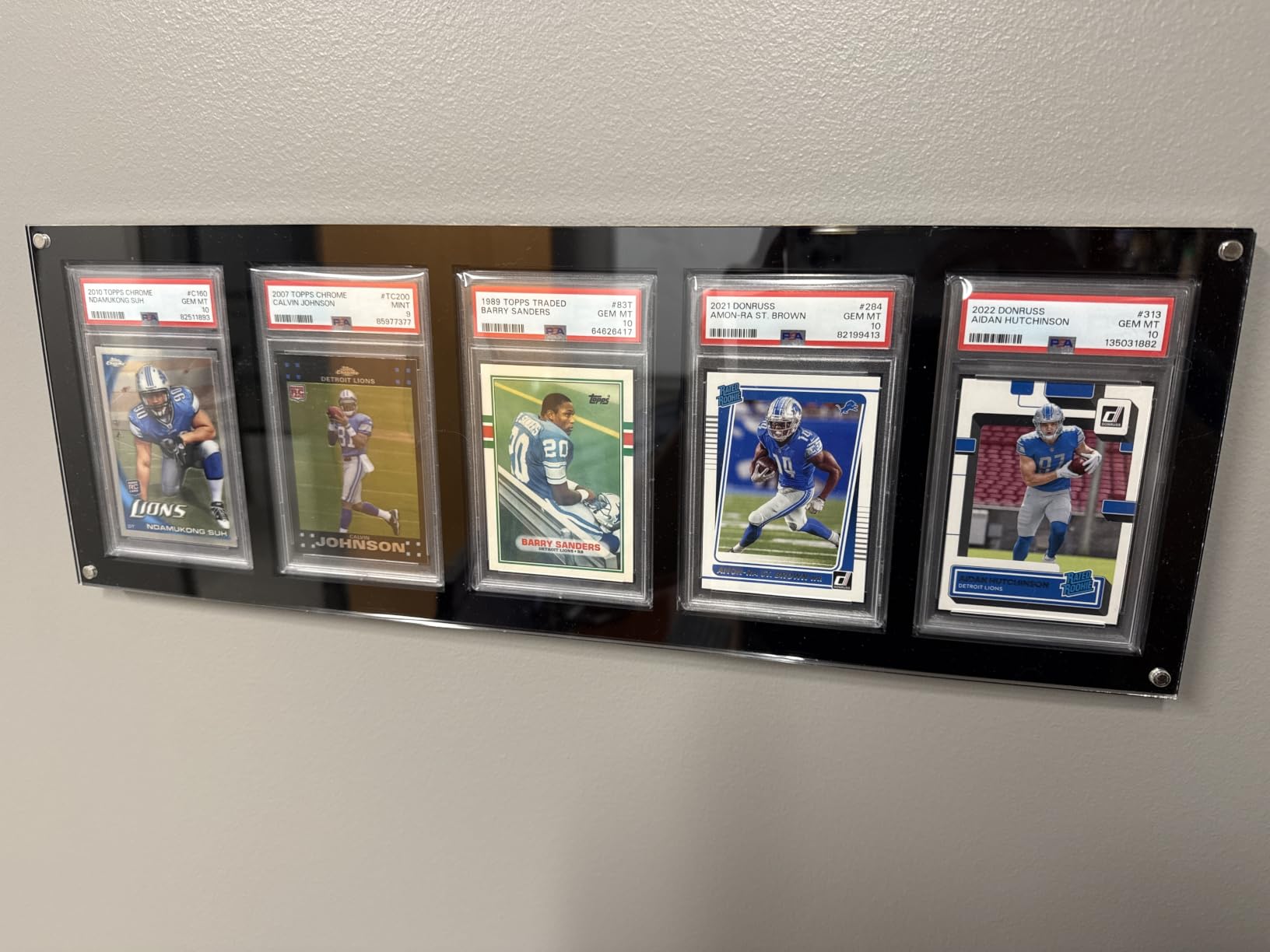 Acrylic Graded Card Display Frame for PSA Slabs, Wall Mount or Desktop Holder (1, Clear-5-Card) customer photo 1