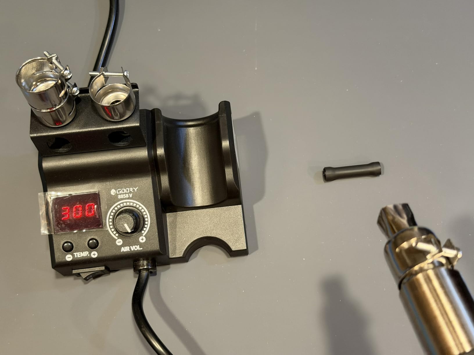 GOORY 8858-V Hot Air Rework Station Kit, Compact Digital Heat Gun with PID Control, Auto Standby, Adjustable Temp & Airflow, °F/°C Display (212°F~896°F) for SMD Desoldering, Electronics & Phone Repair customer photo 2