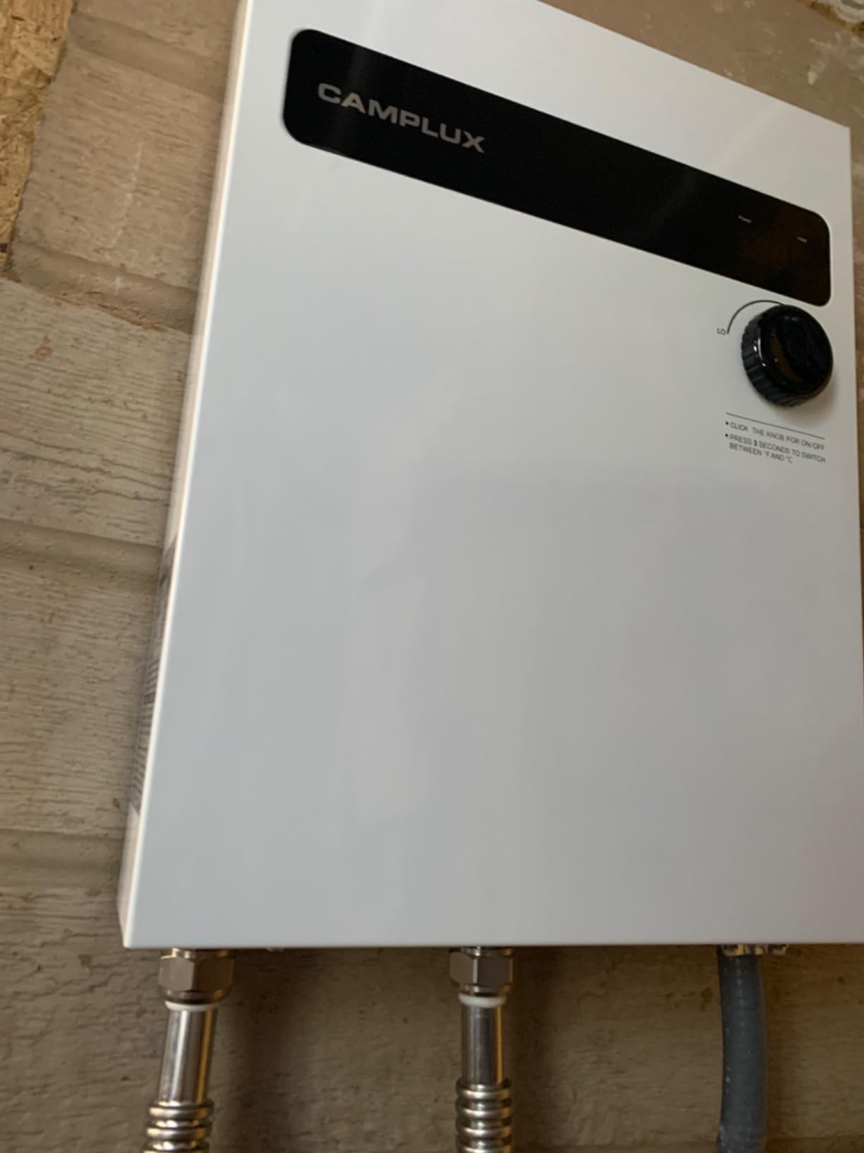 CAMPLUX Tankless Water Heater Electric 120V, 4.5kW Point of Use Instant Hot Water Heater, Save Space for Sink Wall Mounted LED Digital Display CSA Certified customer photo 1