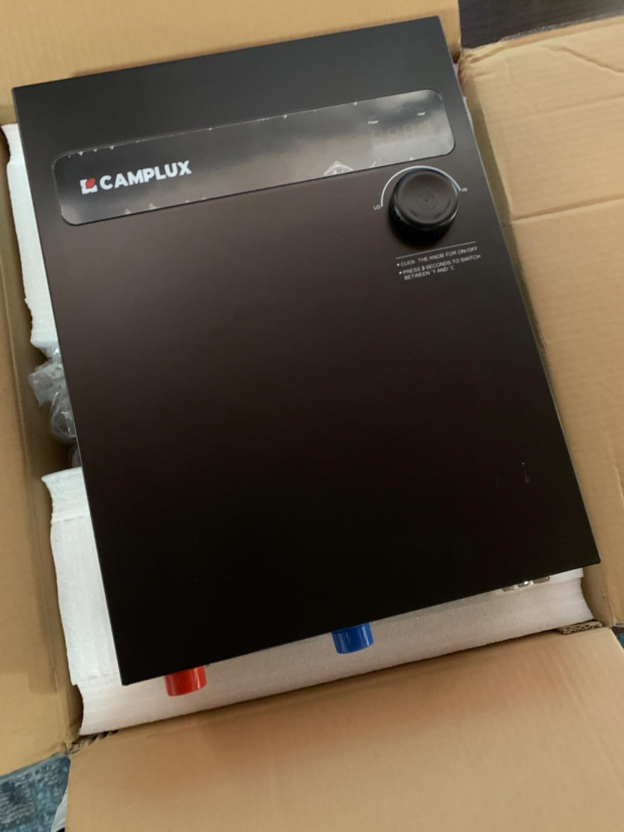 CAMPLUX Tankless Water Heater Electric 120V, 4.5kW Point of Use Instant Hot Water Heater, Save Space for Sink Wall Mounted LED Digital Display CSA Certified customer photo 2