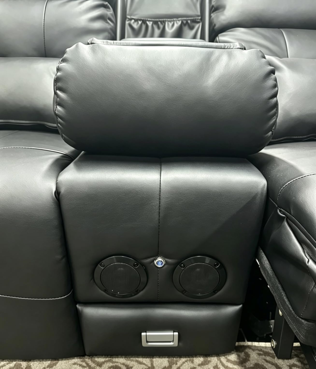 Home Theater Seating, Power Loveseat Recliner Sofa with Massage & Heat, Wall Hugger Reclining Loveseat with USB, RV Couch with LED Lights, Flip Backrest, Cup Holders for Movie Theater & Gaming Room customer photo 2