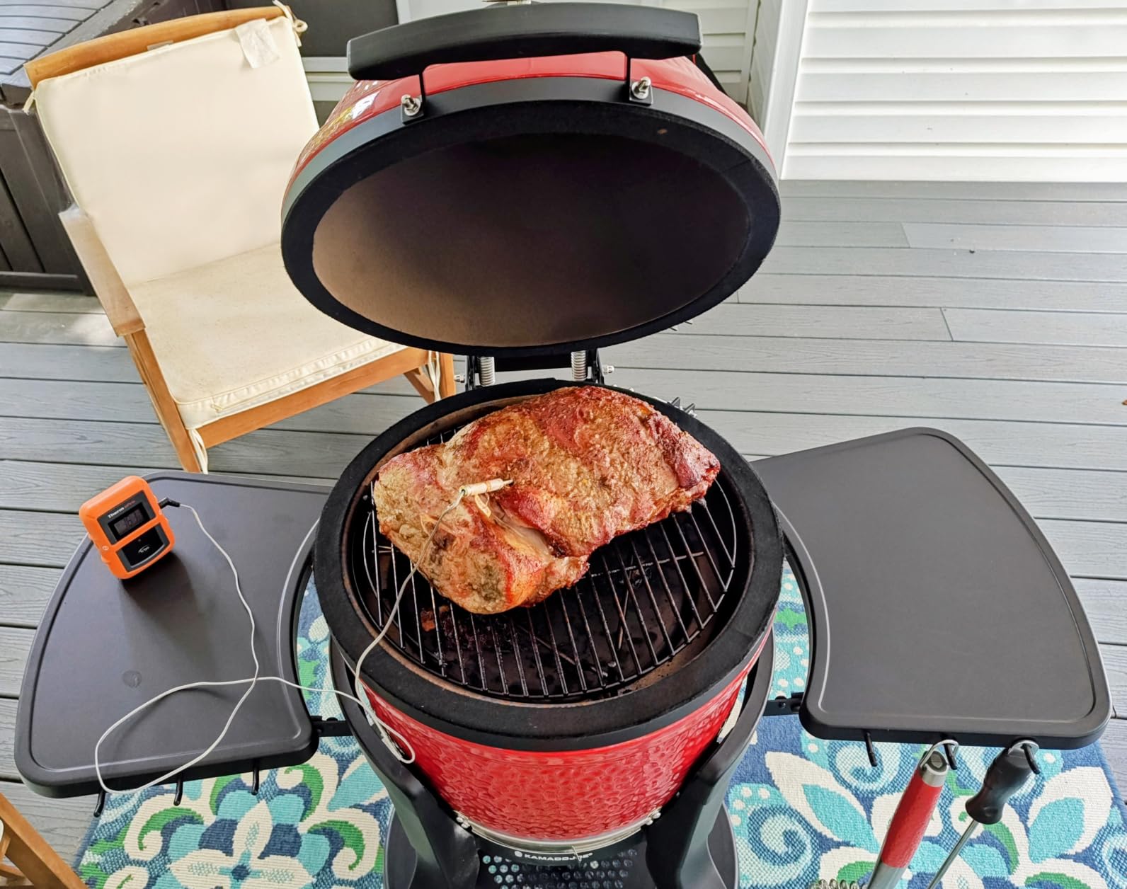 Joe Jr Portable Charcoal Grill 3-Piece Bundle by Kamado Joe with Grill Cover and Cart with Side Shelves customer photo 1