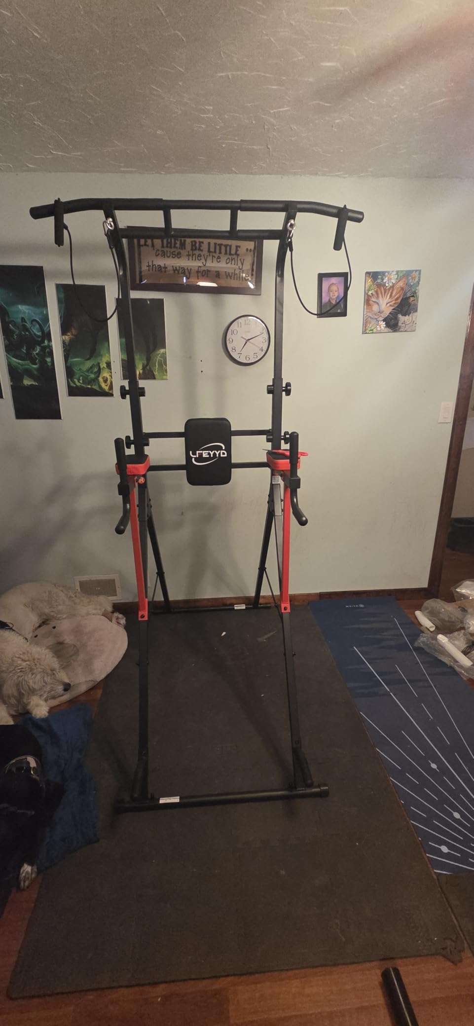 Power Tower Pull Up Bar Free Standing, Home Gym Strength Training Equipment | Dip Station ,13-Height Adjustment Supports Pull Ups,knee Raises, Push Ups, Full-Body Strength Training, 400LBS Capacity customer photo 2
