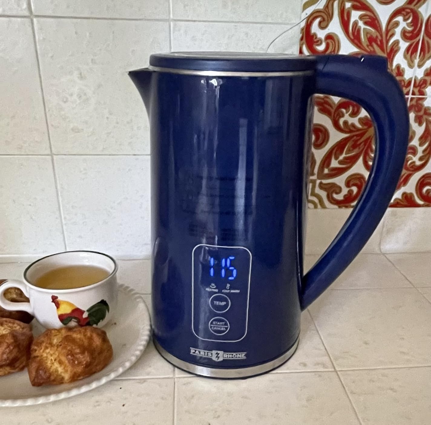 Electric Kettle Temperature Control, 1.7L Large Electric Tea Kettle, 4H Keep Warm Hot Water Boiler with 6 Presets, LED Screen Electric Kettles for Boiling Water, Boil-Dry Protection customer photo 1