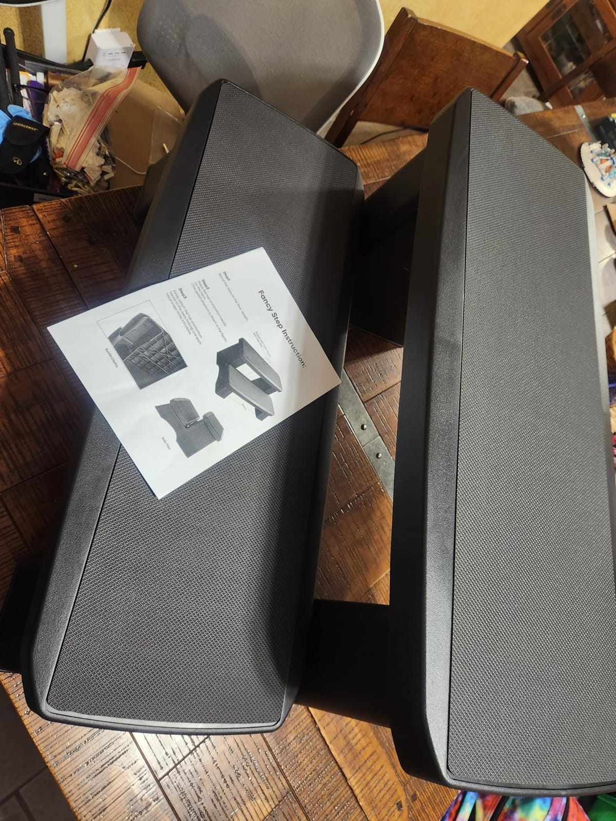 Backyard Expressions Hot Tub Steps, 2-Tier Non-Slip Spa Stairs, Black | 600 lb capacity, wide 28 in platform, textured treads, fits round or square models, weather-resistant, easy assembly customer photo 1