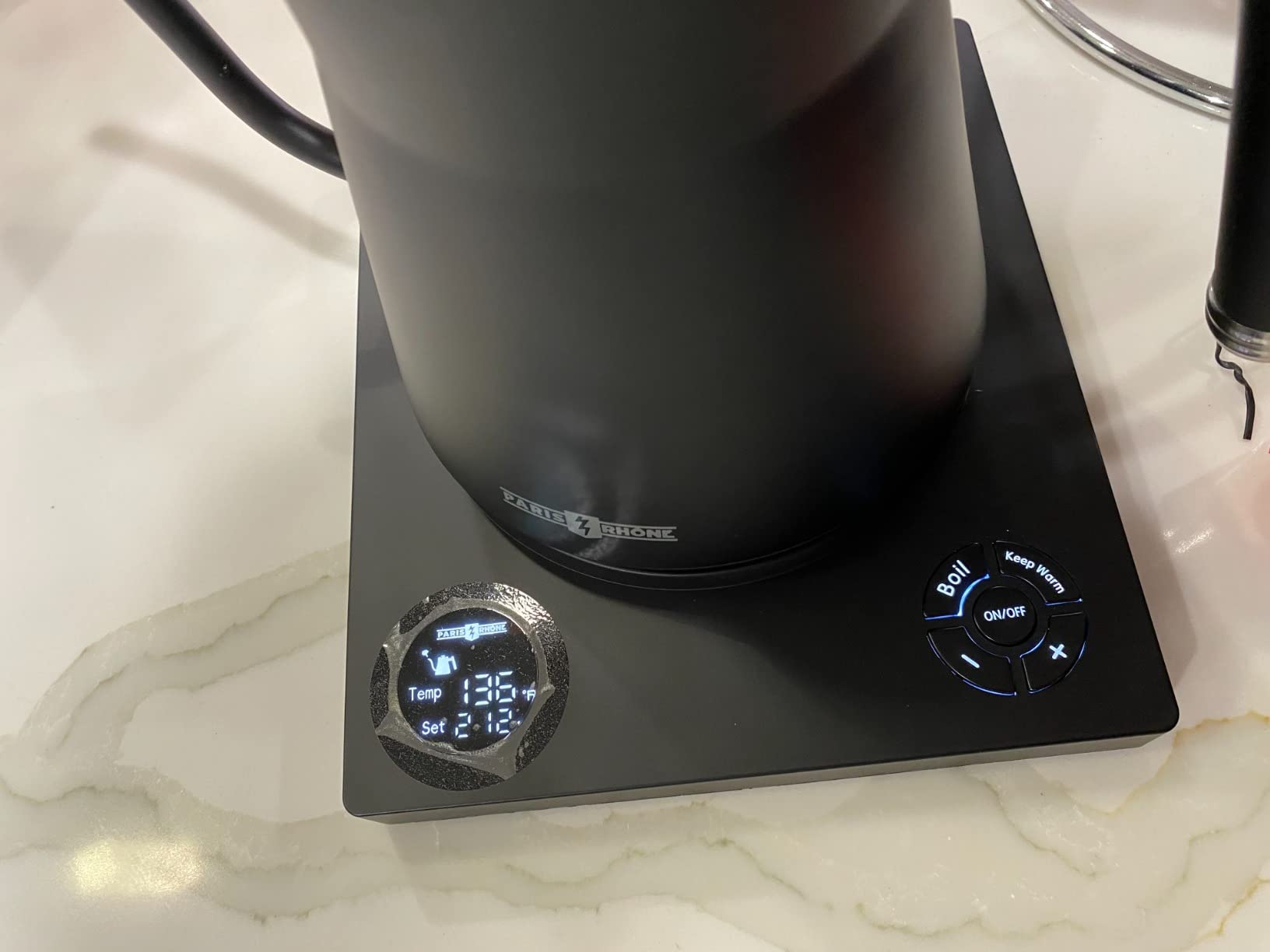 Electric Kettle Temperature Control, 1.7L Extra Large Electric Tea Kettle, 4H Keep Warm Hot Water Kettle with 6 Presets, LED Screen Electric Kettles for Family Meal Party Office Break Room customer photo 2