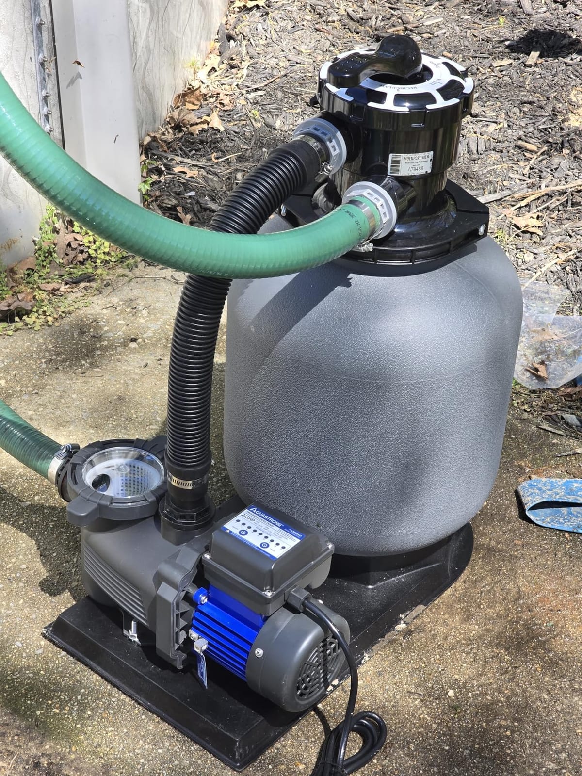 AQUASTRONG 14in Sand Filter Pump for Above Ground Pool with Timer, 2/3 HP Pool Pumps Above Ground 3000 GPH for Pools up to 13000 GAL, 6-Way Valve customer photo 1