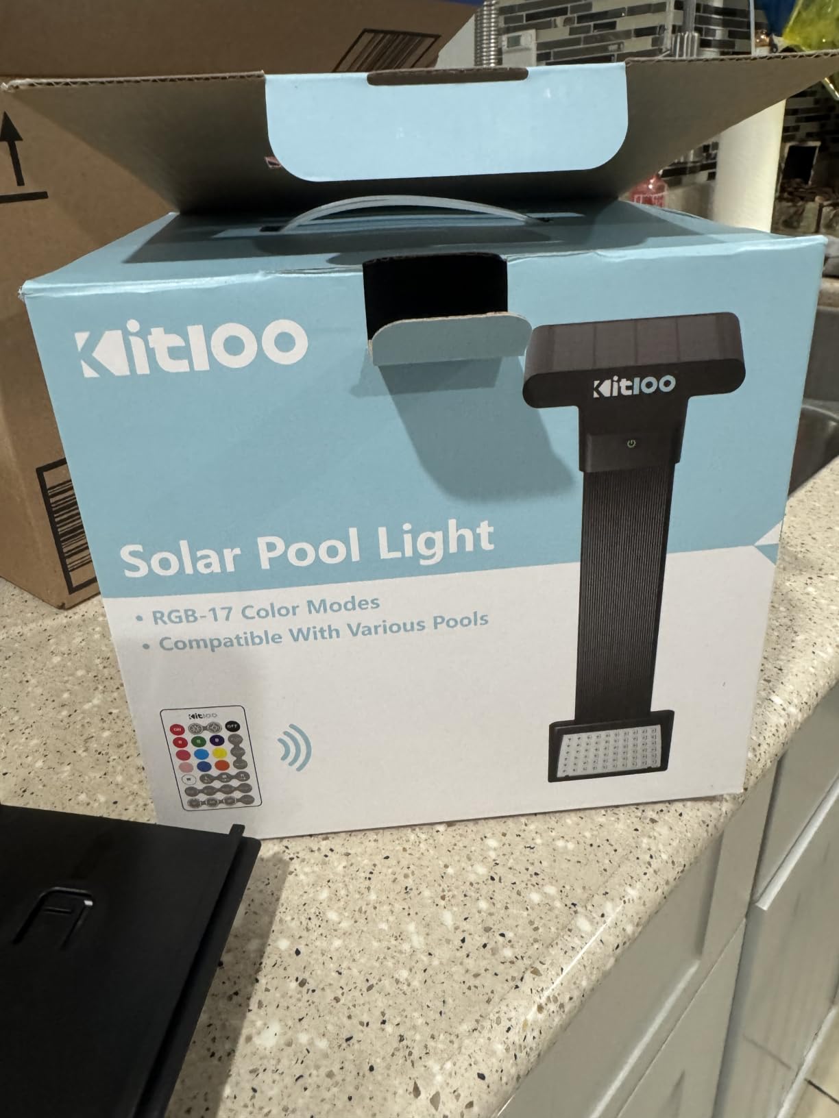 2026 Upgrade Solar Pool Lights Only for Inground Pool & Steel Wall Above Ground Pool, IP68 Waterproof, 17 Lighting, 6800mAh, Underwater Submersible Pool Lights with Remote, for Pool Party(1 Pack) customer photo 2