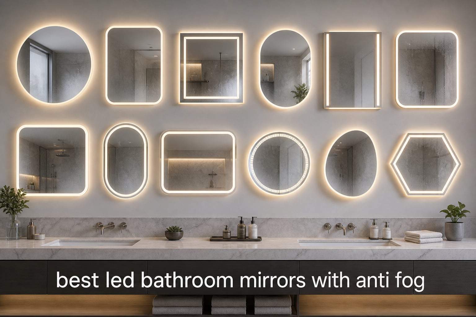 best led bathroom mirrors with anti fog