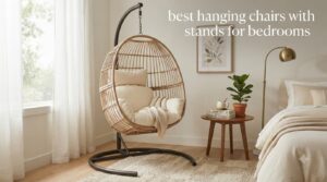 best hanging chairs with stands for bedrooms