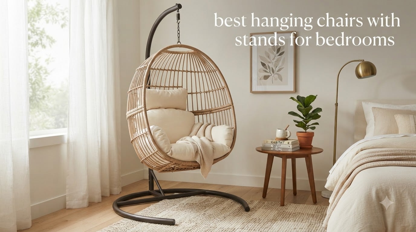 best hanging chairs with stands for bedrooms