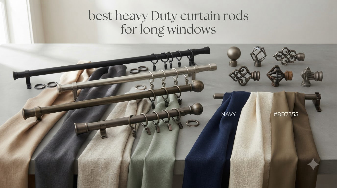 best heavy duty curtain rods for long windows