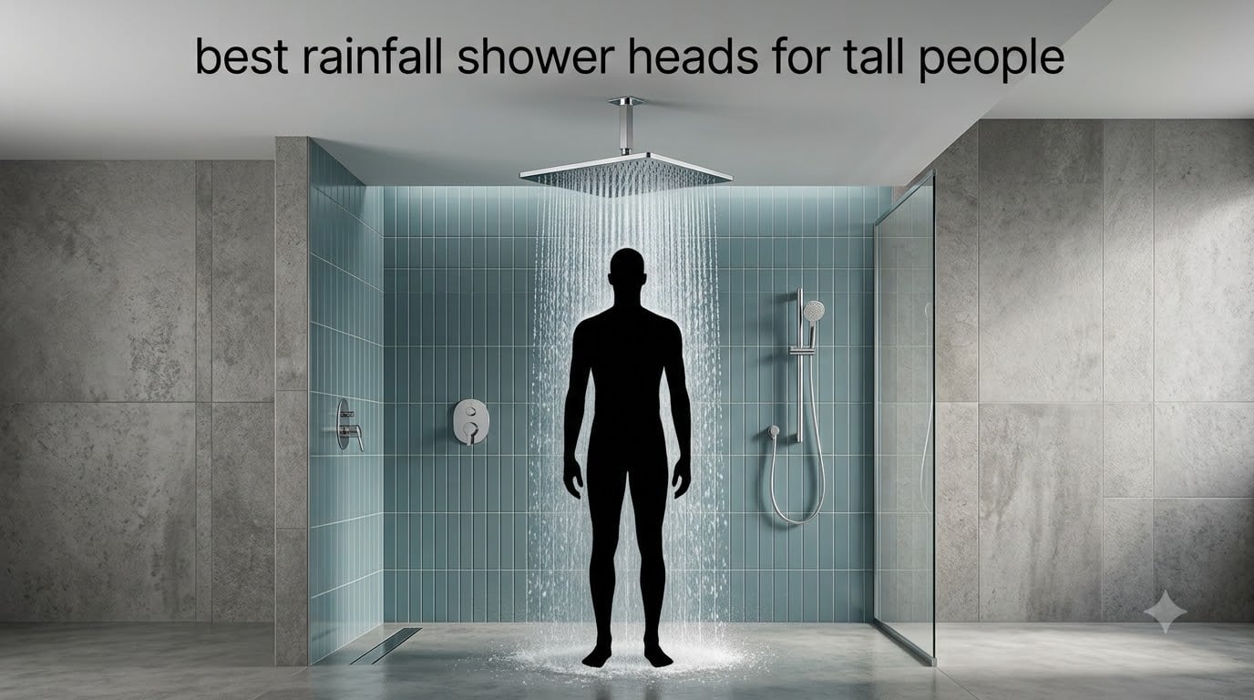 best rainfall shower heads for tall people