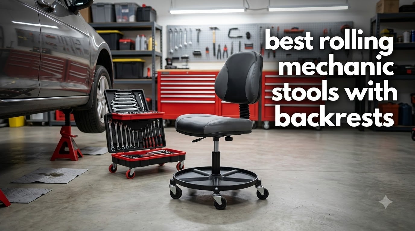 best rolling mechanic stools with backrests