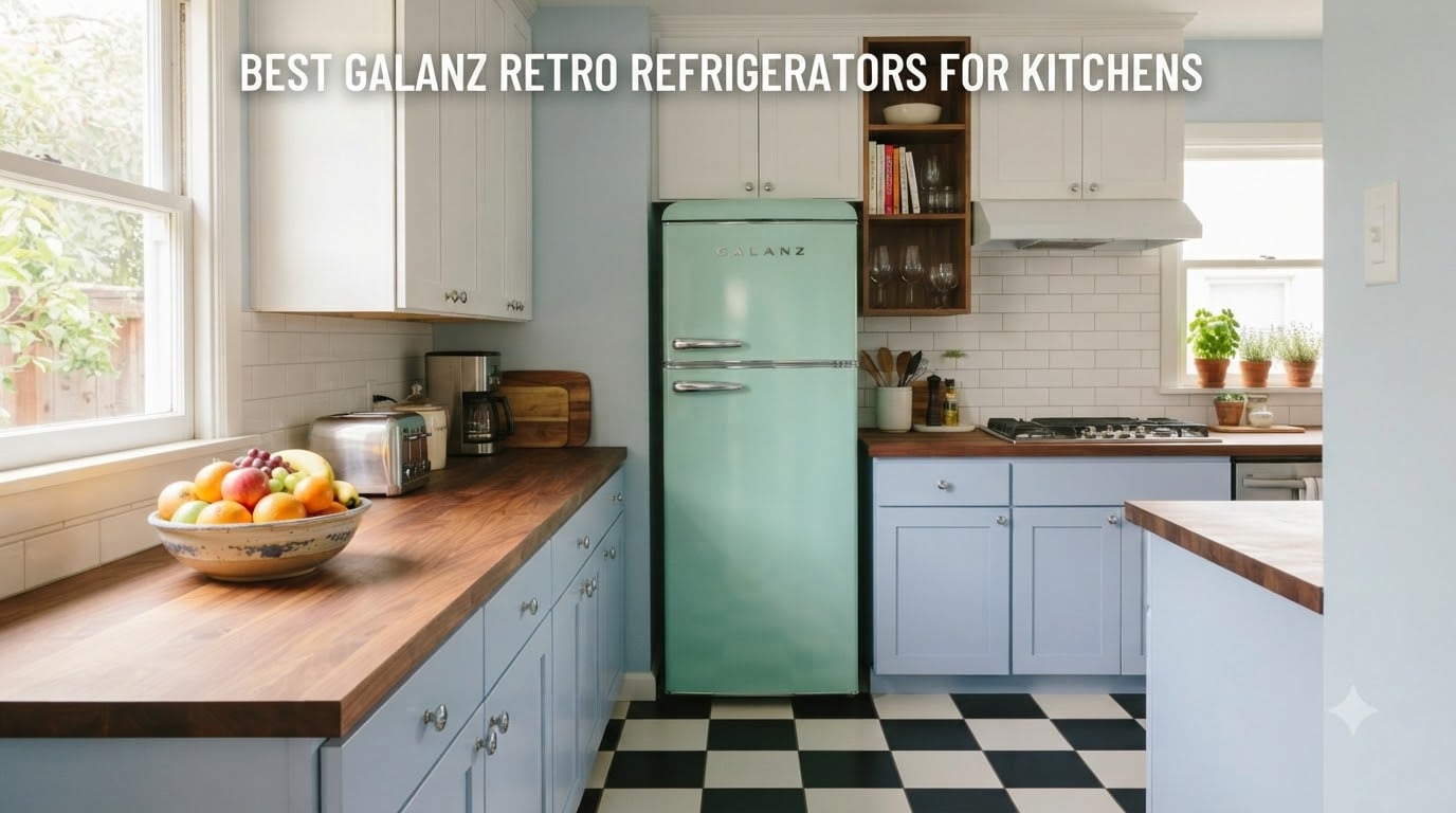 best galanz retro refrigerators for kitchens