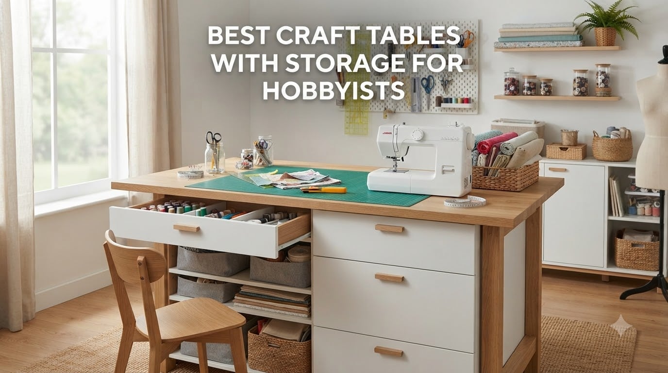 best craft tables with storage for hobbyists