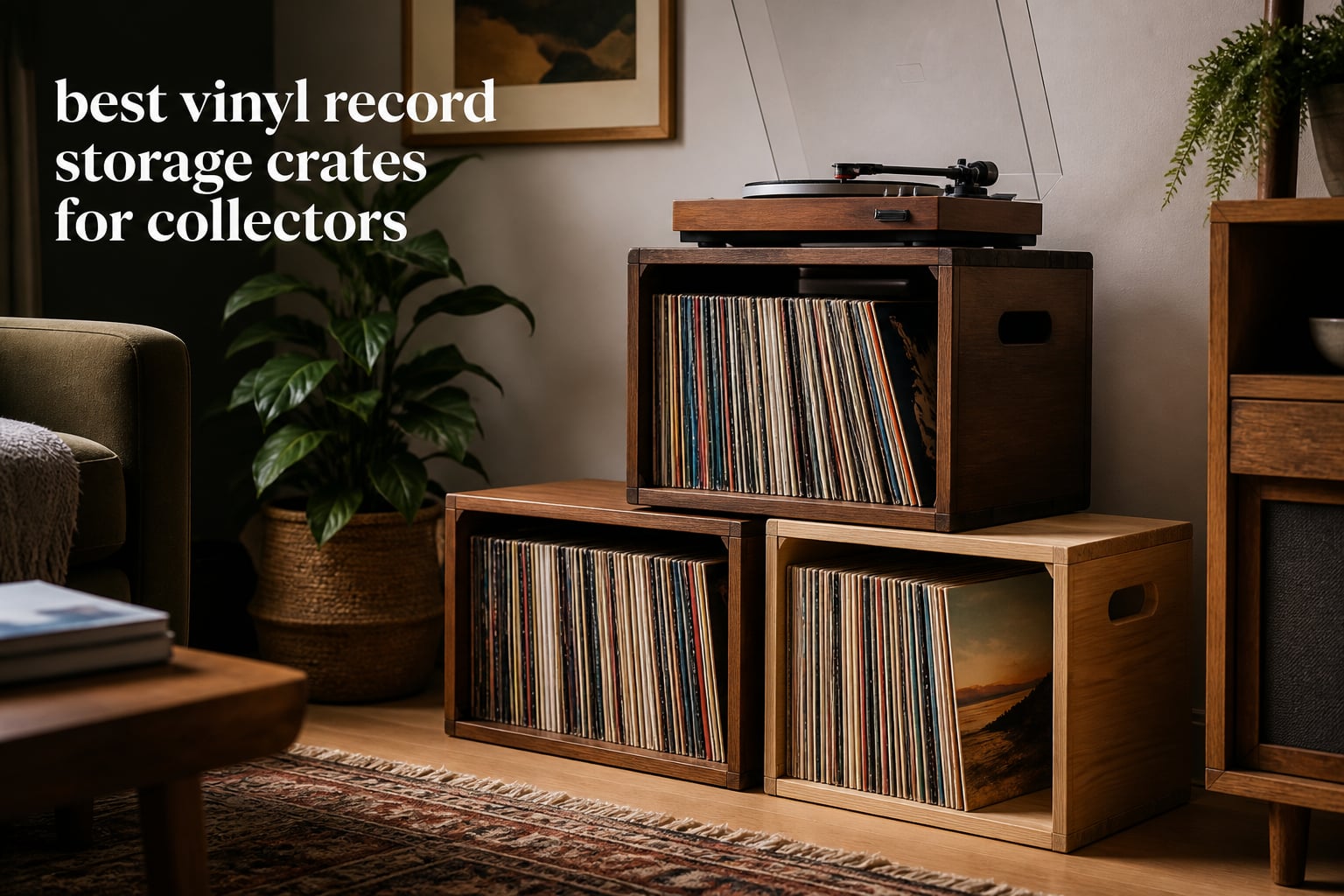 best vinyl record storage crates for collectors