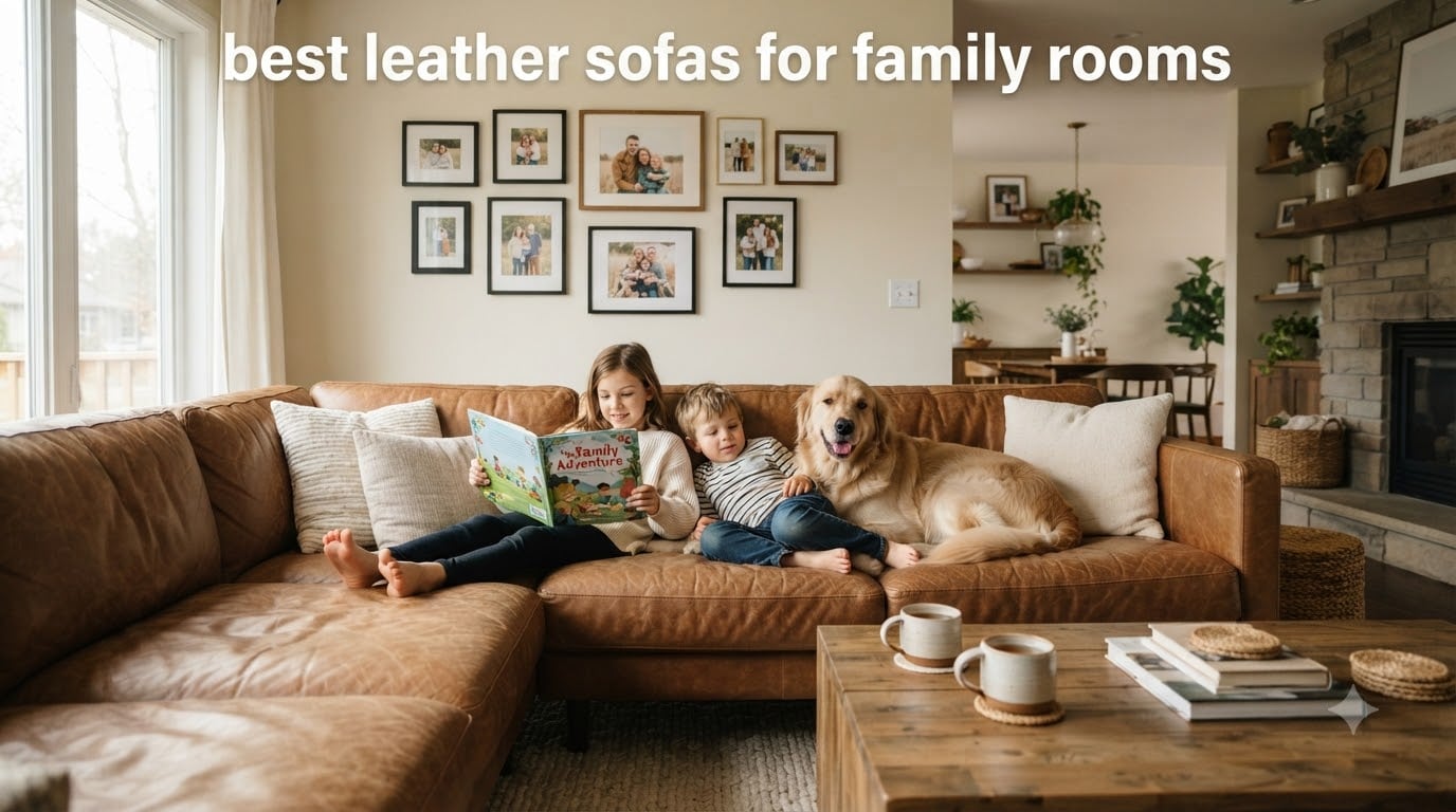best leather sofas for family rooms