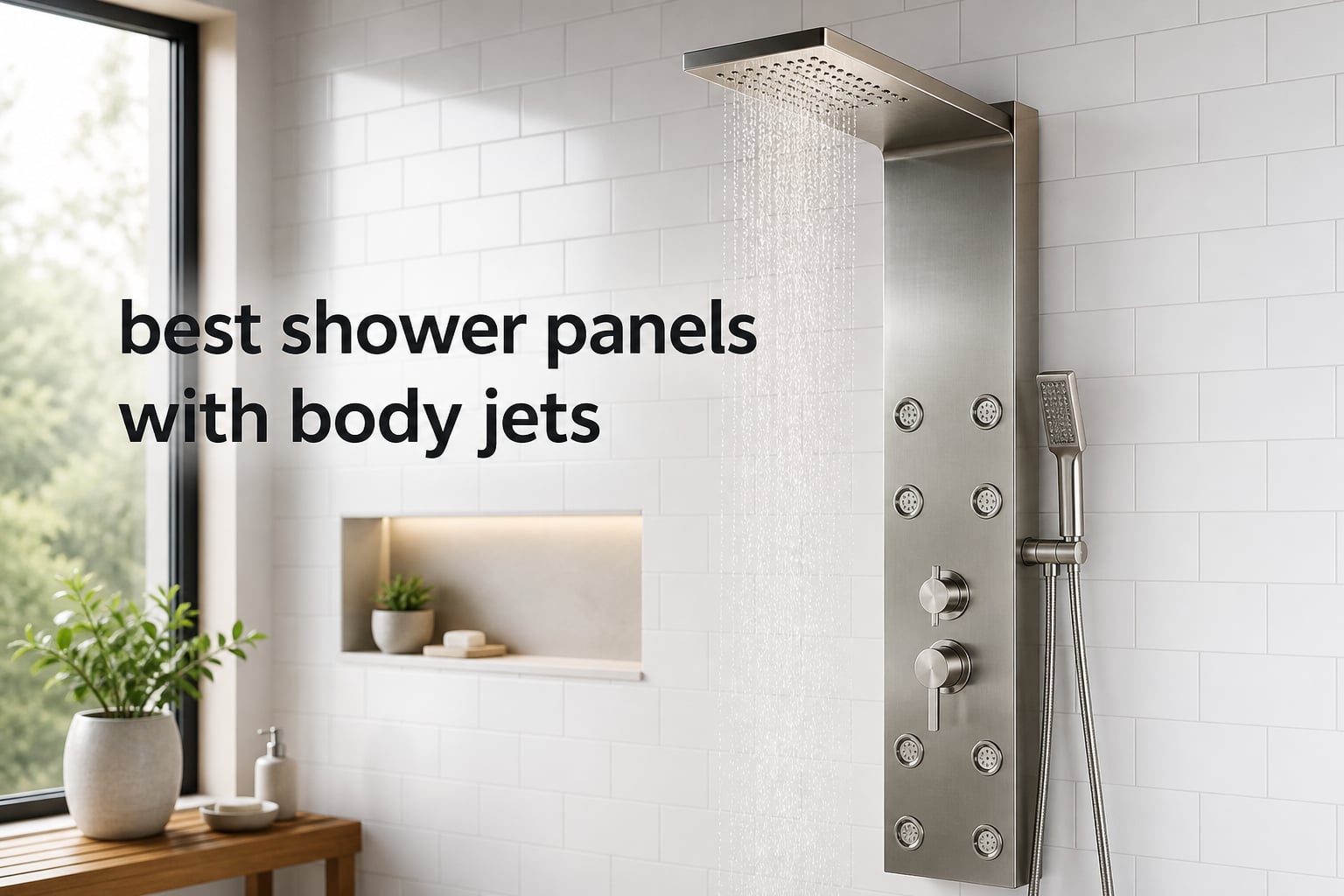 best shower panels with body jets