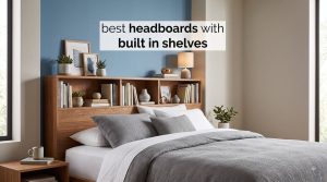 best headboards with built in shelves