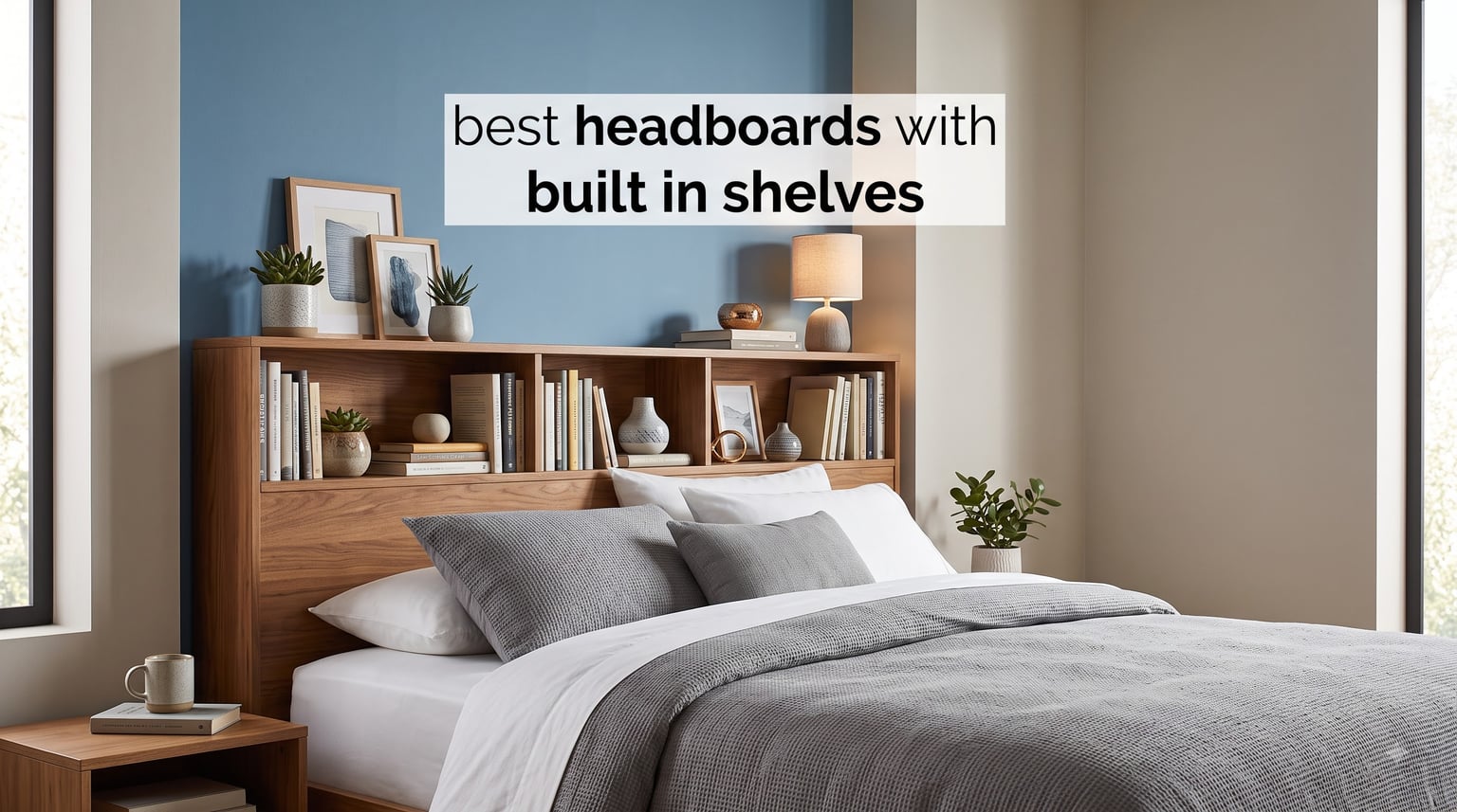 best headboards with built in shelves