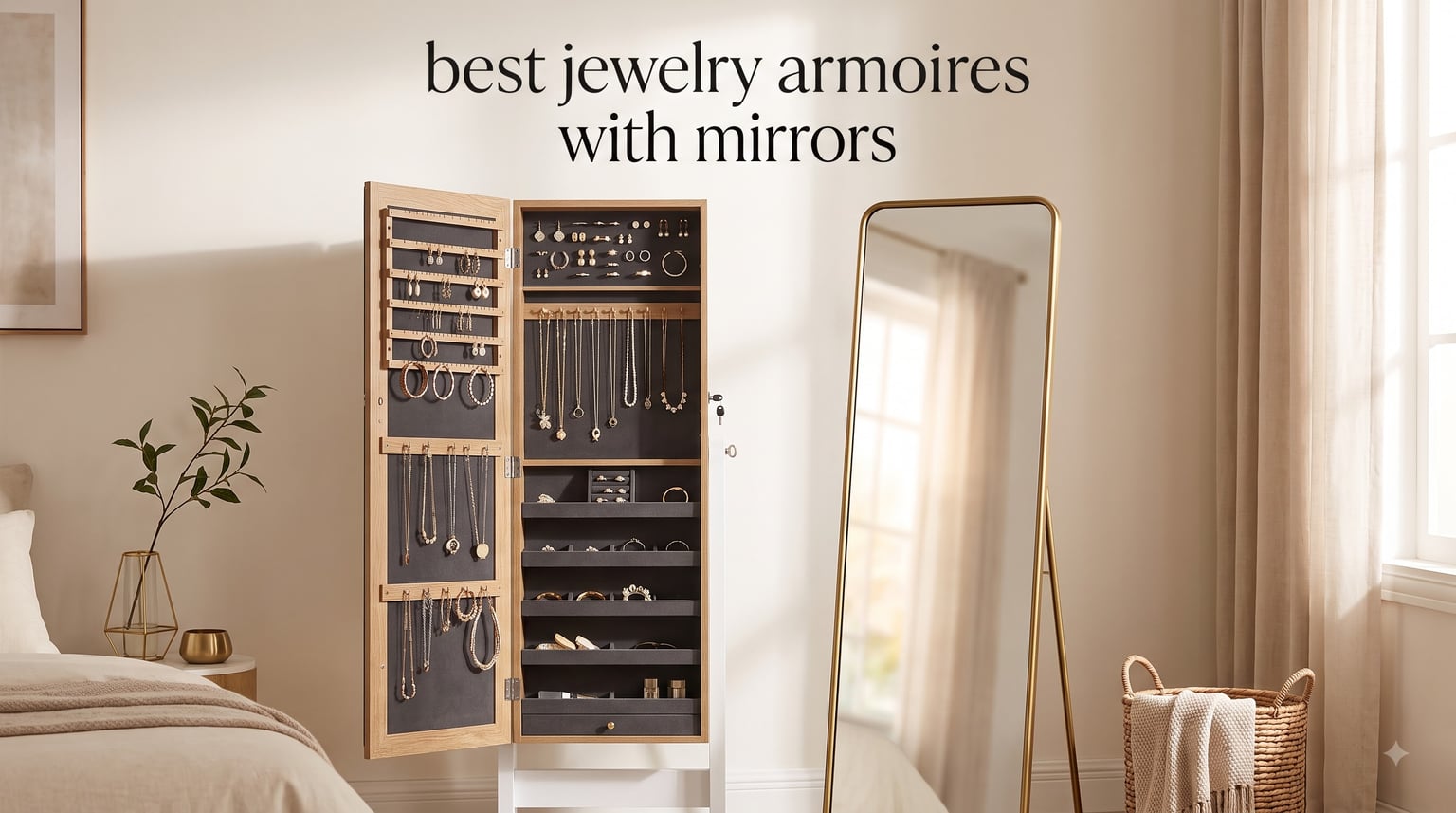 best jewelry armoires with mirrors