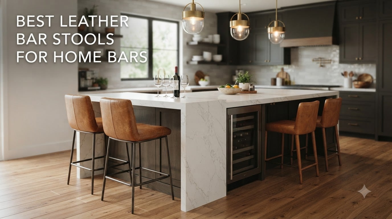 best leather bar stools for home bars