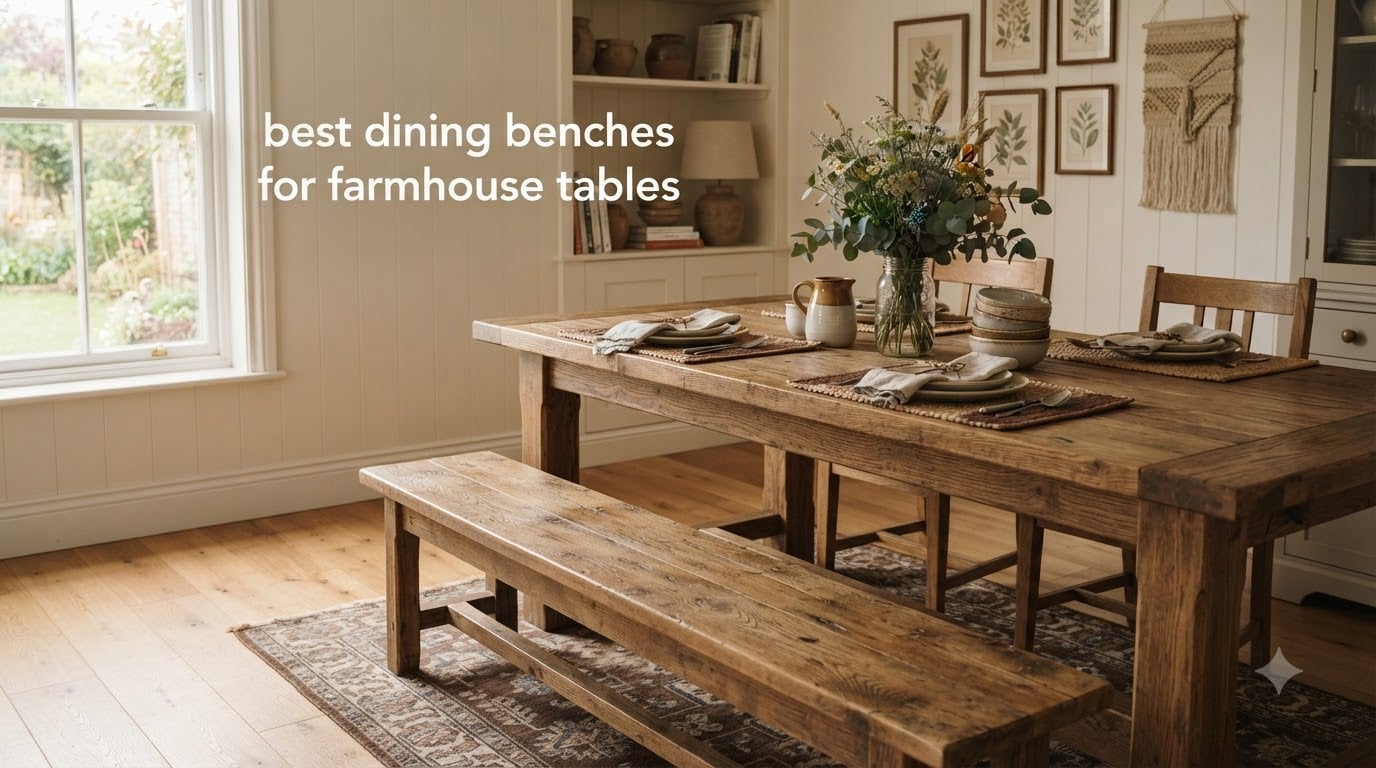 best dining benches for farmhouse tables