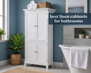 best linen cabinets for bathrooms