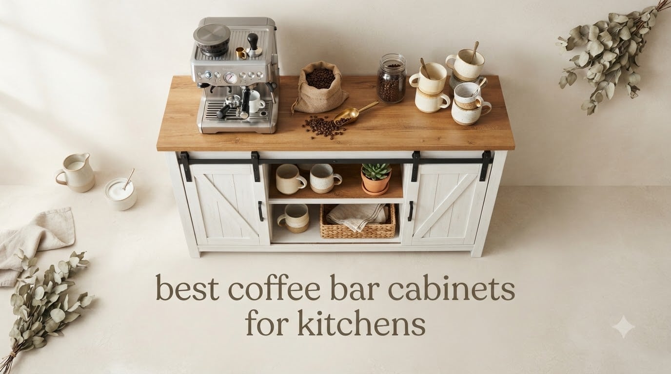 best coffee bar cabinets for kitchens