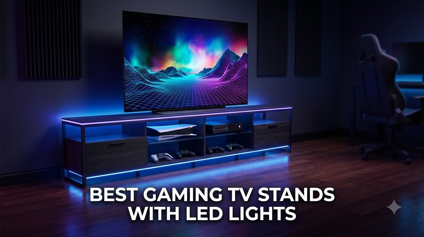 best gaming tv stands with led lights