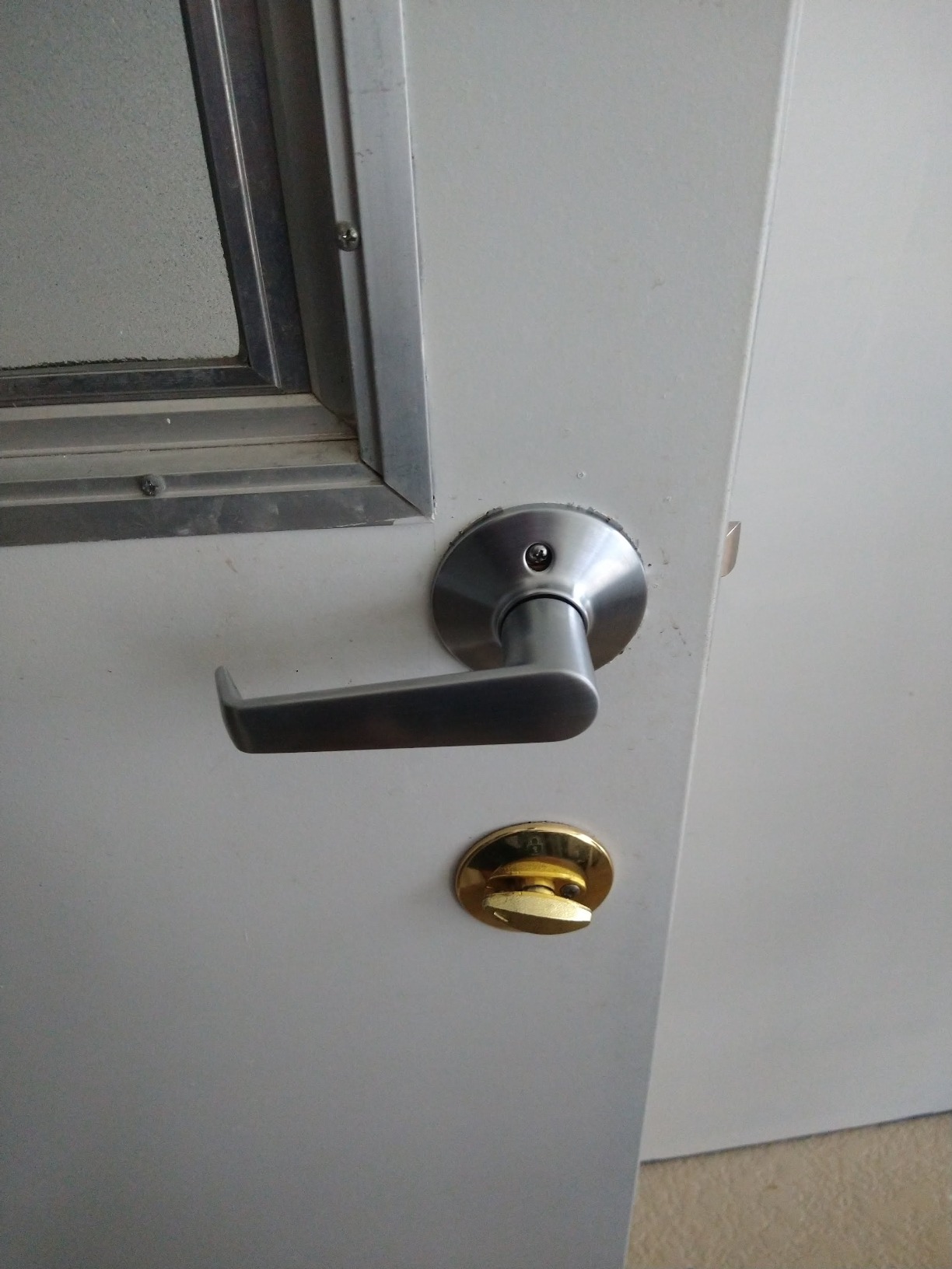 Schlage Electronic Keypad Lock, Lever Handle, Plymouth Trim, Satin Chrome | Keypad door lock with handle, Keyless entry, Push button keypad, Auto-lock enabled, Certified security, Easy install, FE575 customer photo 2