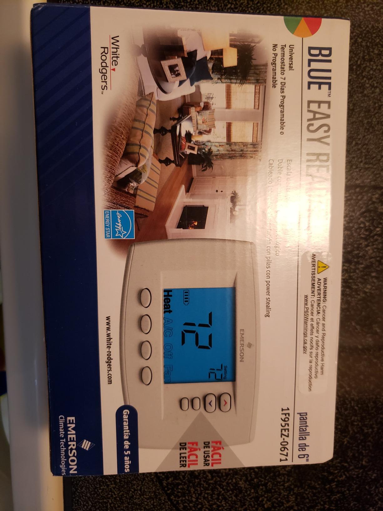 White-Rodgers 90 Series Blue, Programmable Thermostat, 1F95EZ-0671 customer photo 1