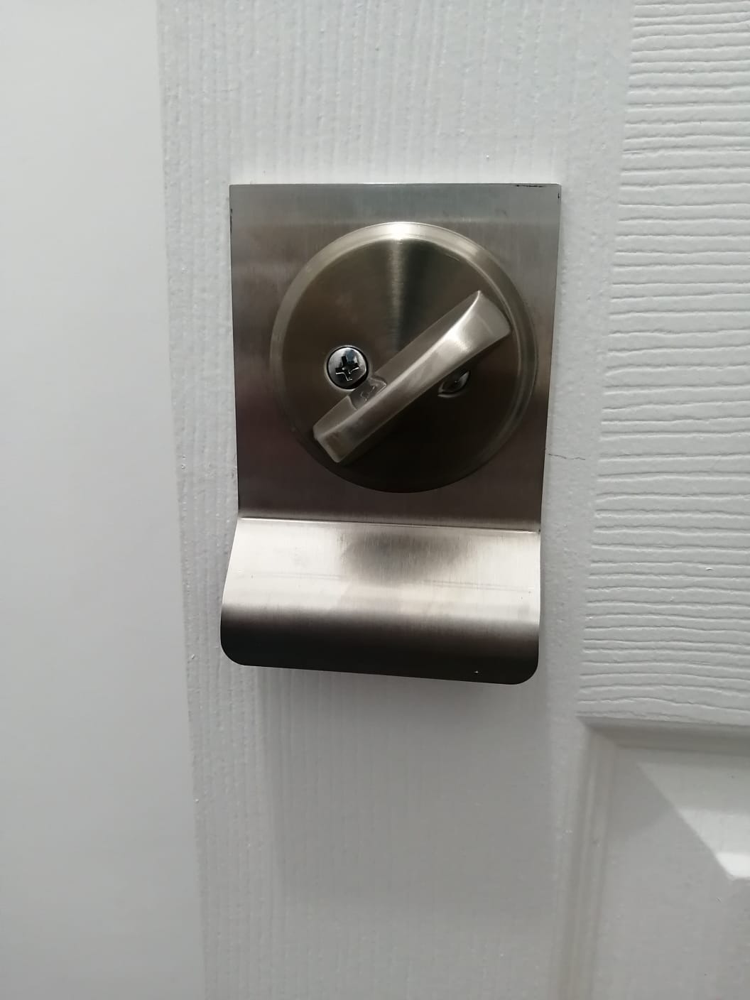 Schlage B81 622 Deadbolt with Standard Trim, Non-Keyed One Sided Deadbolt, Highest Residential Security, Matte Black customer photo 2