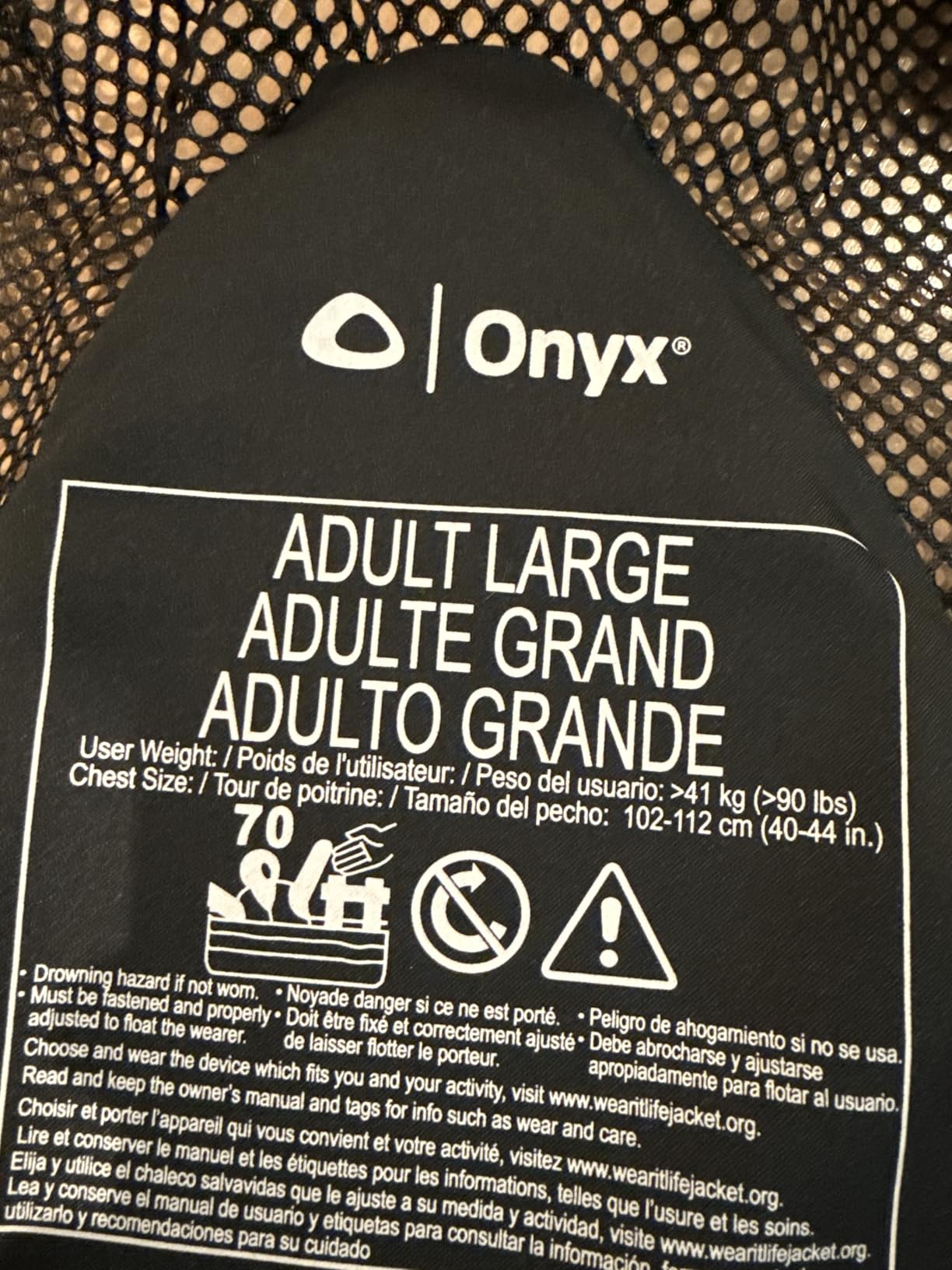 Onyx Mesh Classic Sport USCG Approved Life Jacket for Boating, Fishing, Hunting customer photo 2