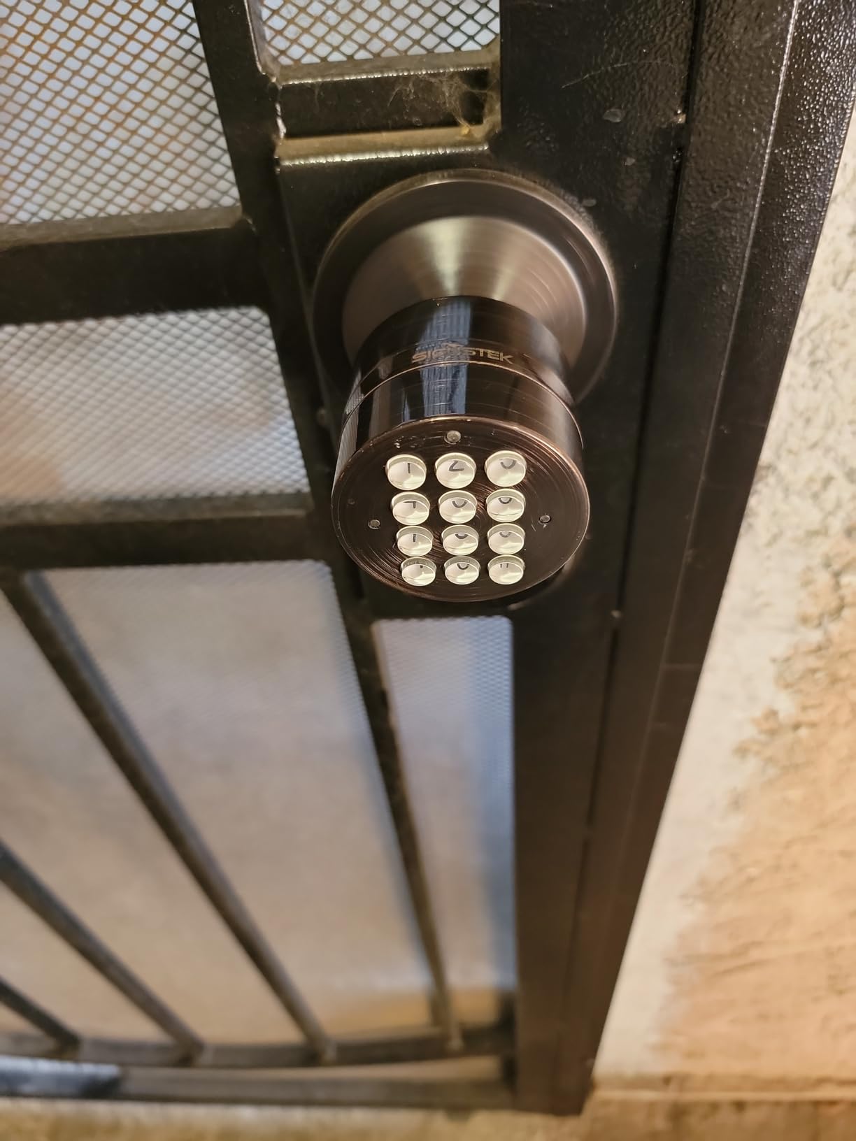 Keyless Entry Door Lock, Door Knob with Keypad, Smart Code Door Lock, Mute Mode, Passage Function, Easy to Install, Satin Nickel customer photo 1