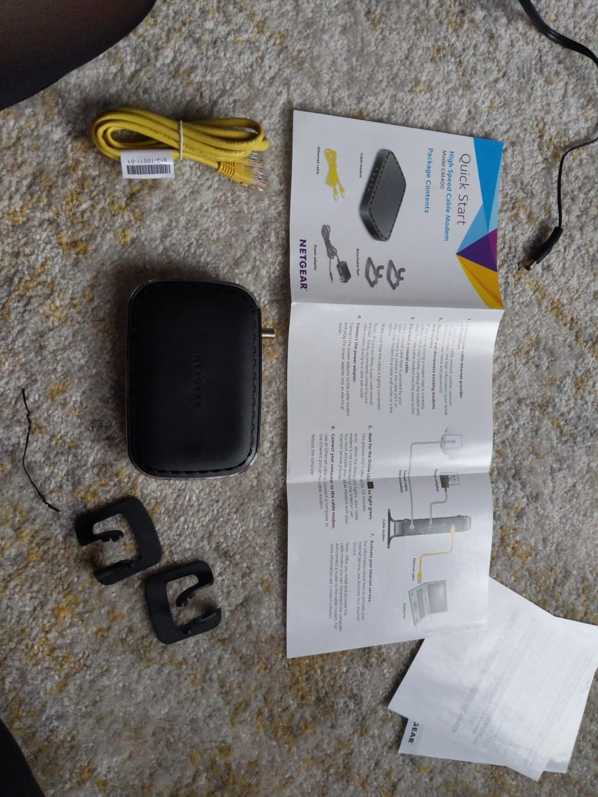 NETGEAR Cable Modem CM400 Compatible with Cable Providers Xfinity by Comcast, Spectrum, Cox | for Cable Plans Up to 100 Mbps | DOCSIS 3.0 (CM400-100NAS) customer photo 2