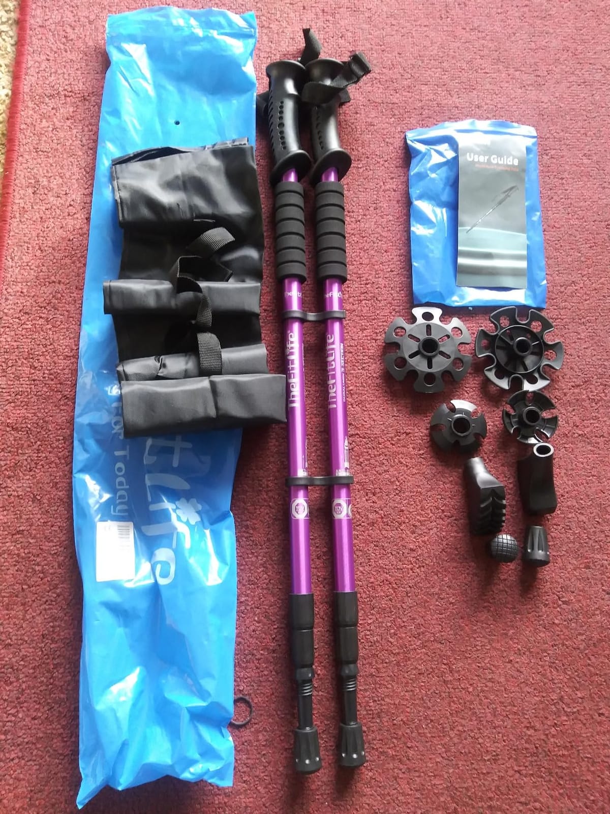 Telescopic Trekking Poles for Hiking, Anti-Shock Nordic Walking Sticks customer photo 2