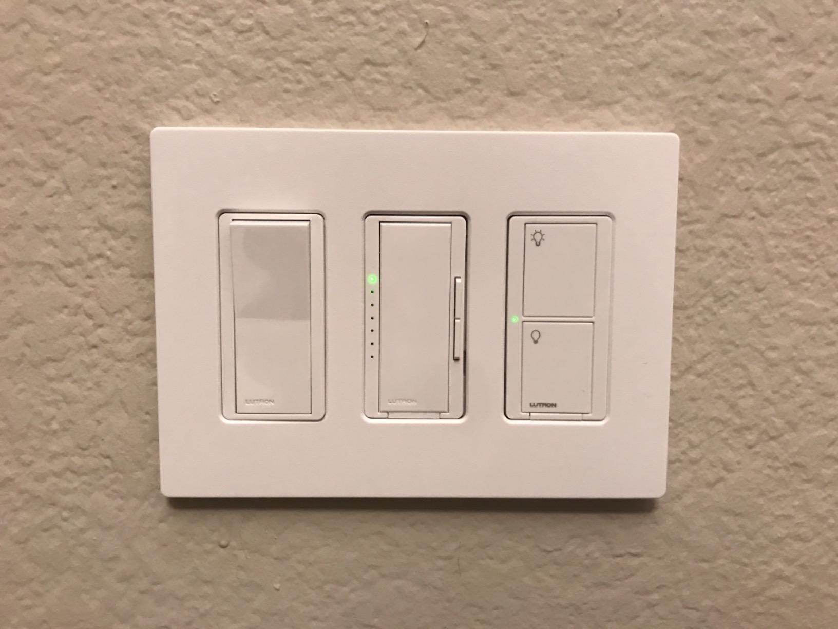 Lutron Caseta Smart Light Switch for Lighting and Fans (Smart Hub Required) | For Caseta systems, smart switch for any bulbs, 6 amp, single-pole/3-way, neutral required, PD-6ANS-WH, White customer photo 2