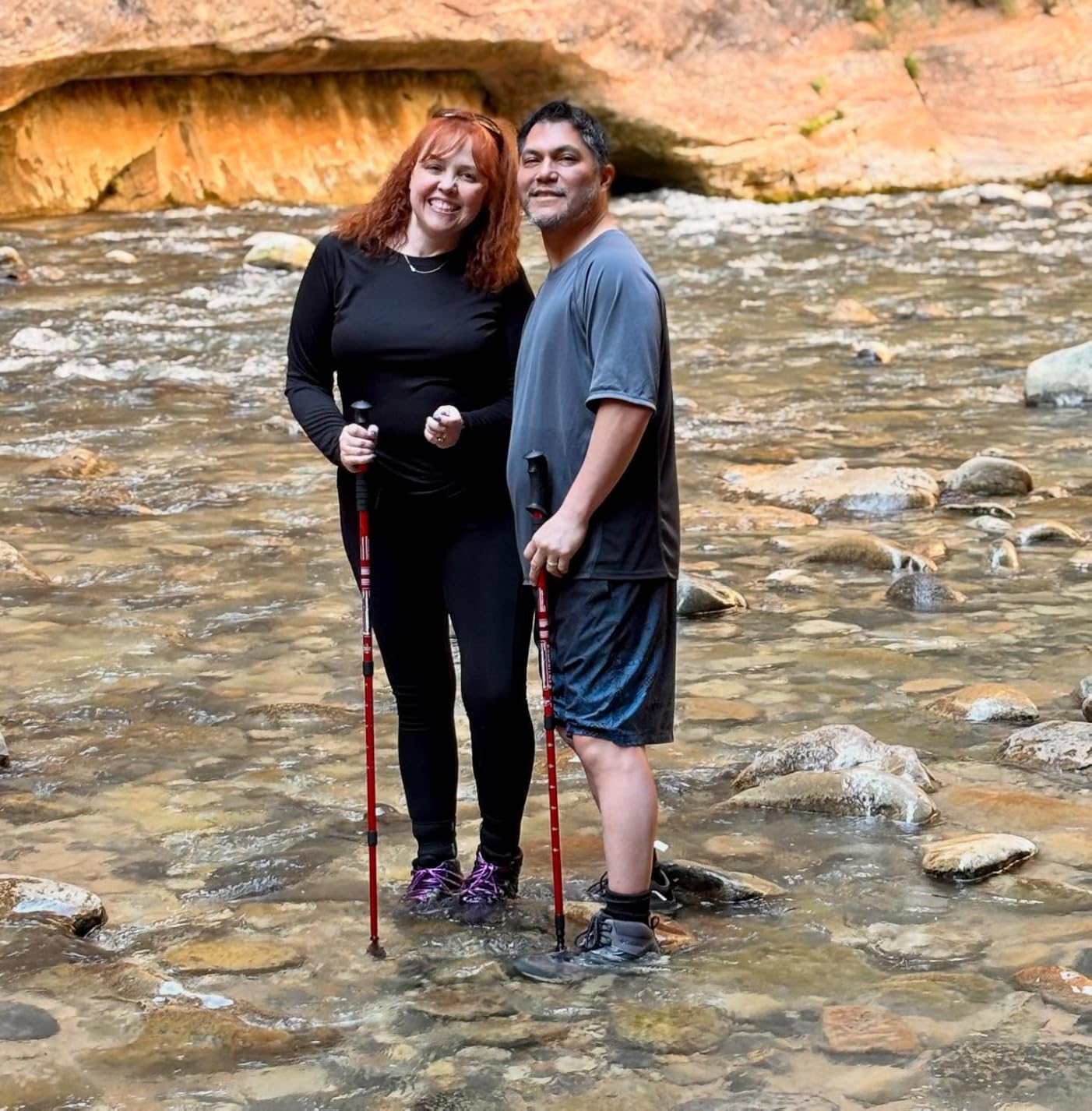 Aihoye Hiking Trekking Poles, 2 Pack Walking Hiking Sticks for Men &Women customer photo 2