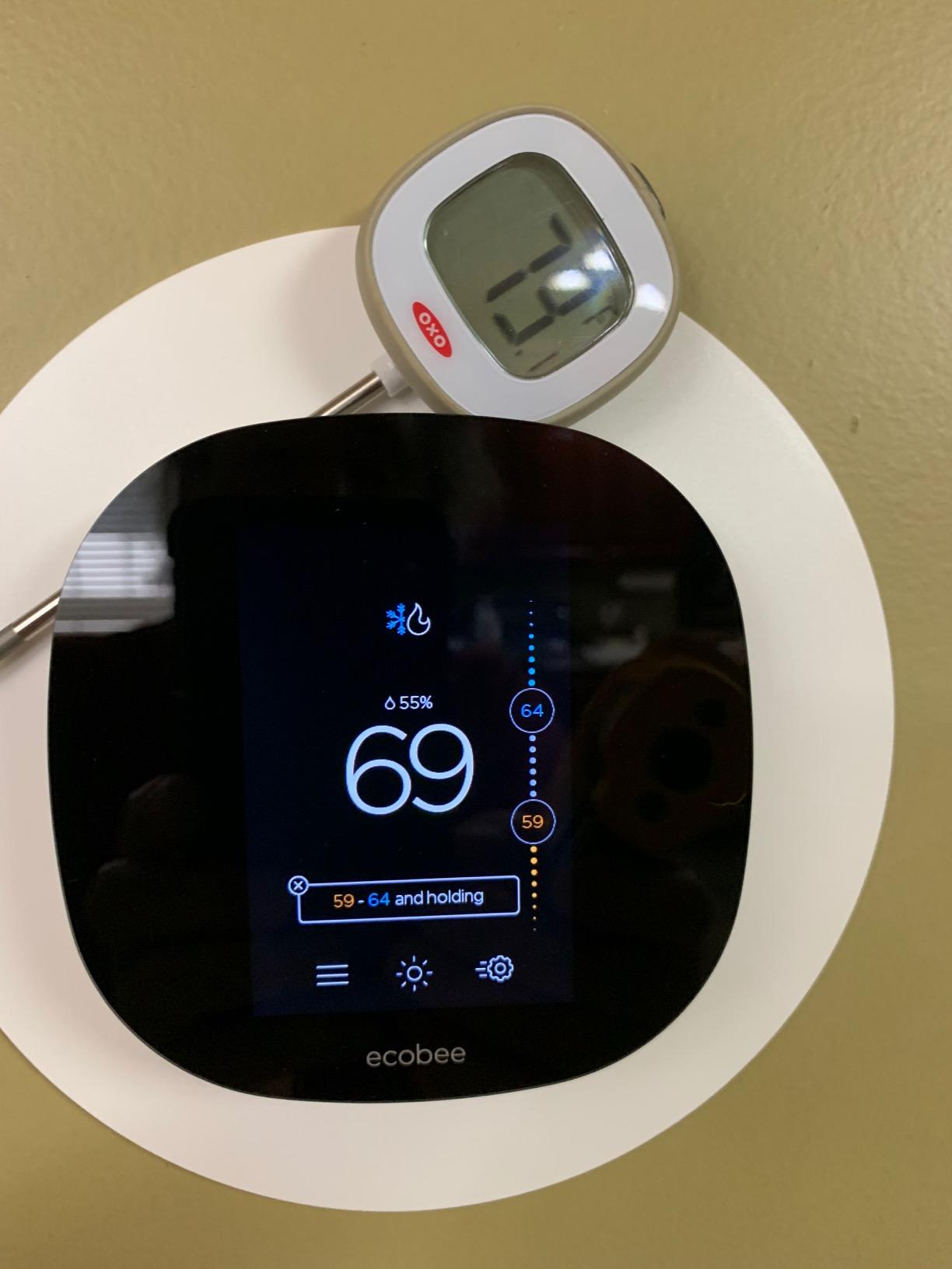 ecobee3 Lite Smart Thermostat - Programmable Wifi Thermostat - Works with Siri, Alexa, Google Assistant - Energy Star Certified - DIY Install, Black customer photo 1
