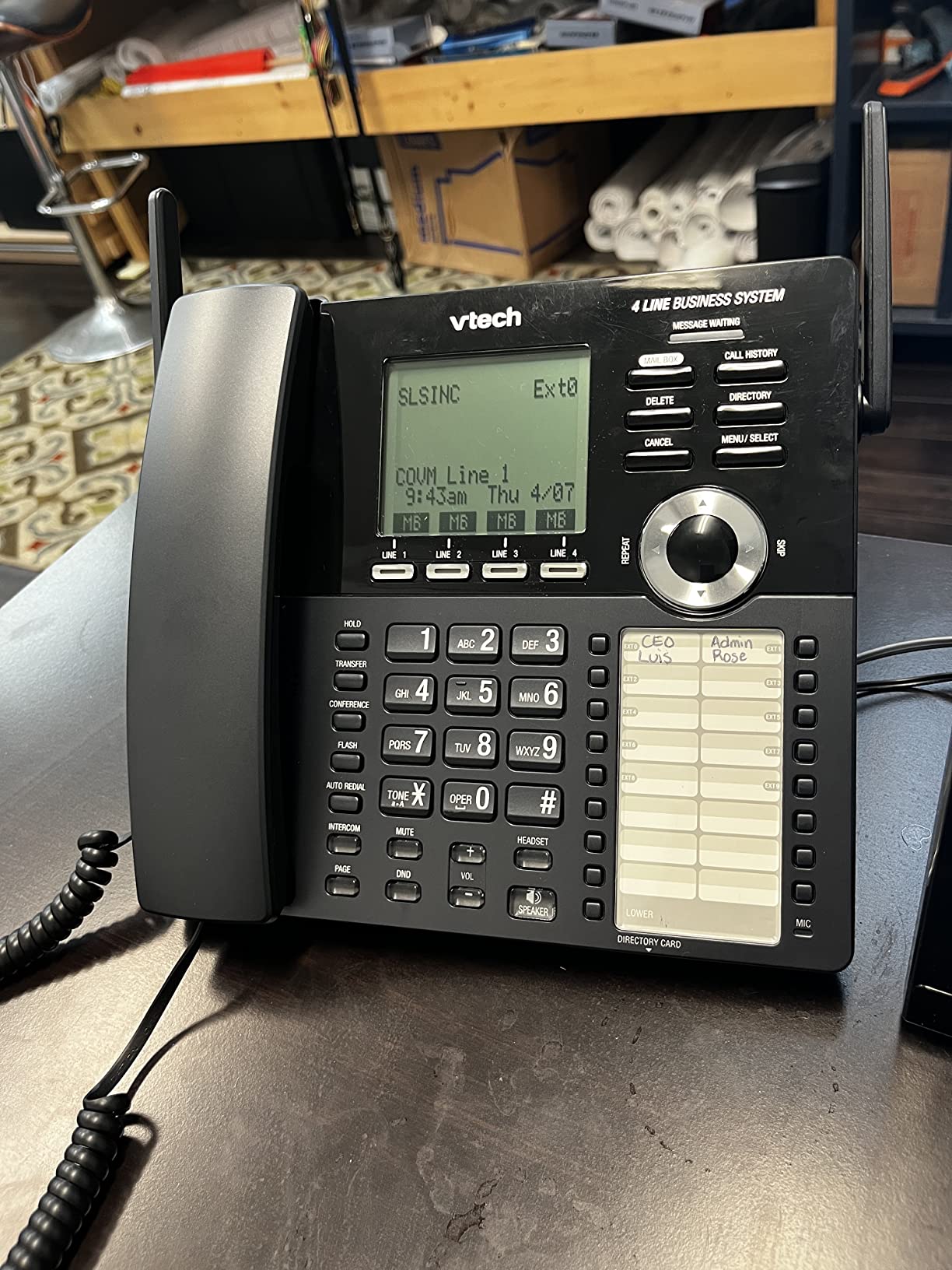 VTech AM18447 Main Console 4-Line Small Business Phone System, Expandable to 10 Stations, Auto Attendant, Intercom customer photo 1